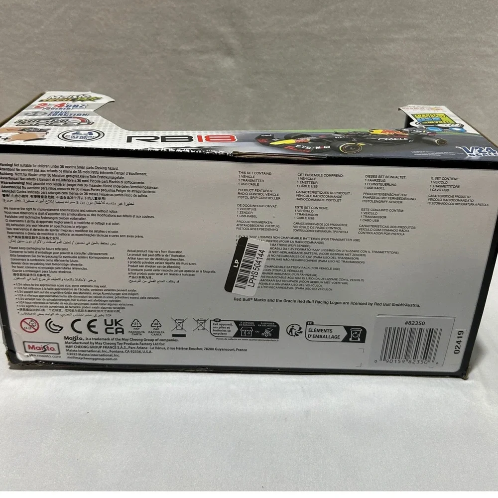 Maisto Tech RC RB18 Oracle Red Bull Race Car Verstappen High Speed Radio Control